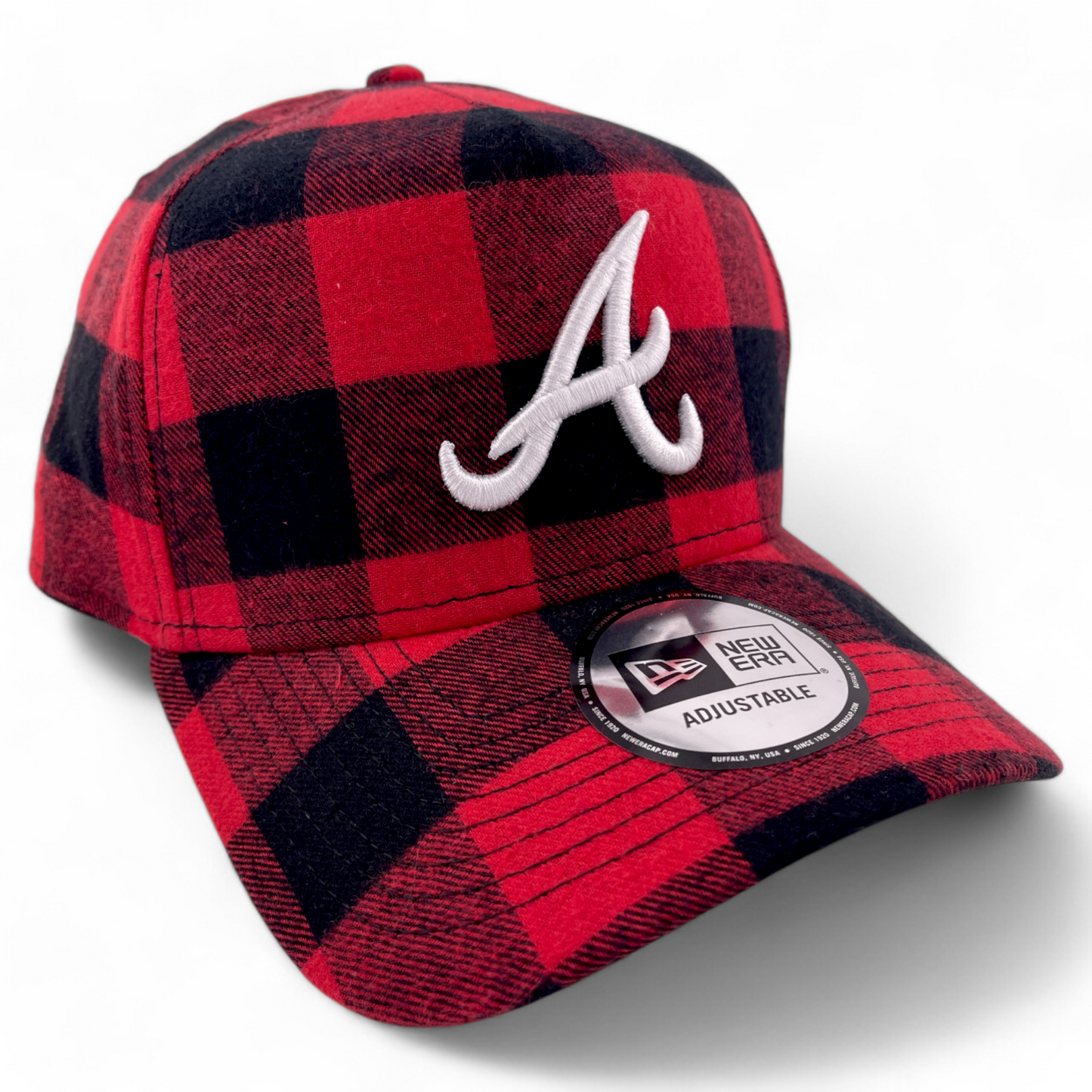 New Era Atlanta Braves MLB Checkered Plaid A-Frame 9Forty Adjustable Snapback