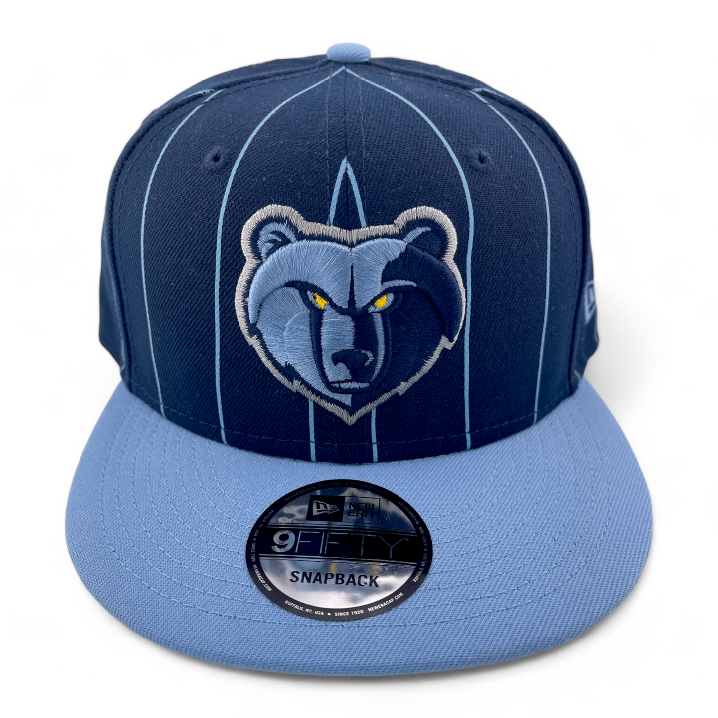 New Era Memphis Grizzlies NBA Vintage Pin Stripe Birdcage 9Fifty Snapback Hat