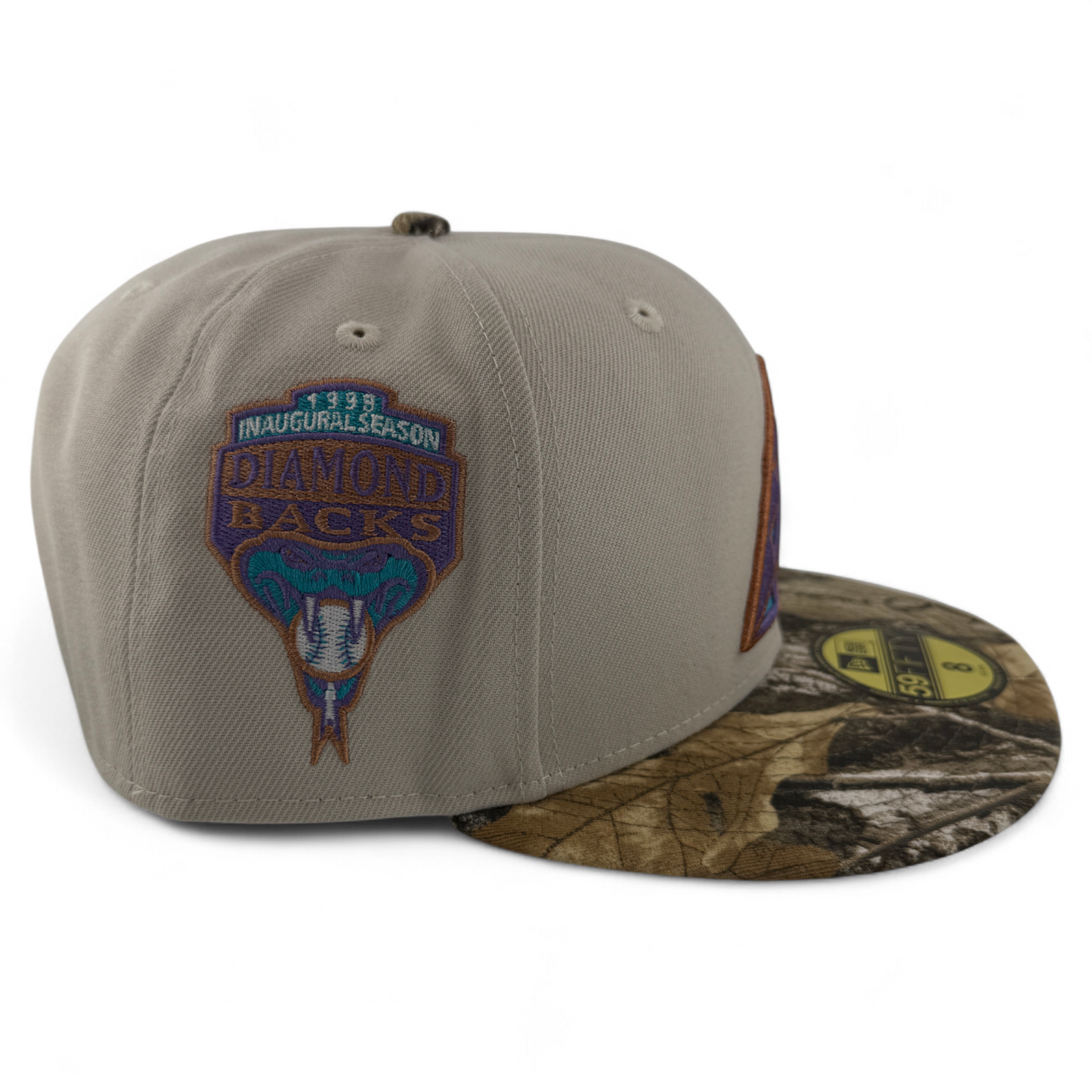 New Era Arizona Diamondbacks MLB Stone Realtree Tan Camo 59Fifty Fitted Hat Cap