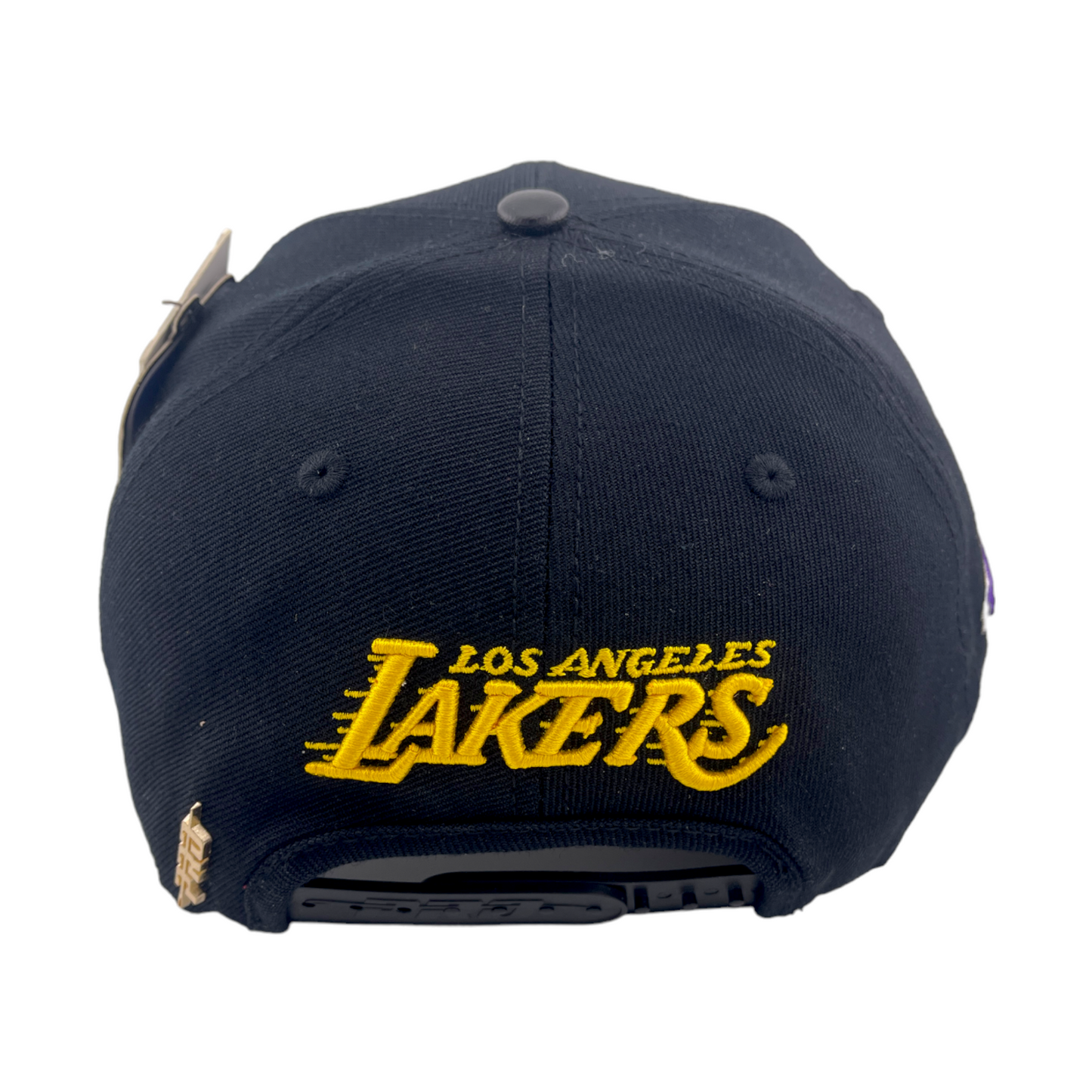 Pro Standard Los Angeles Lakers Drop Shadow Script Patch Black UV Snapback Hat Cap