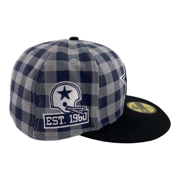 New Era Dallas Cowboys Pro Image Plaid Checkered Side Patch 59FIFTY Fitted Hat Cap