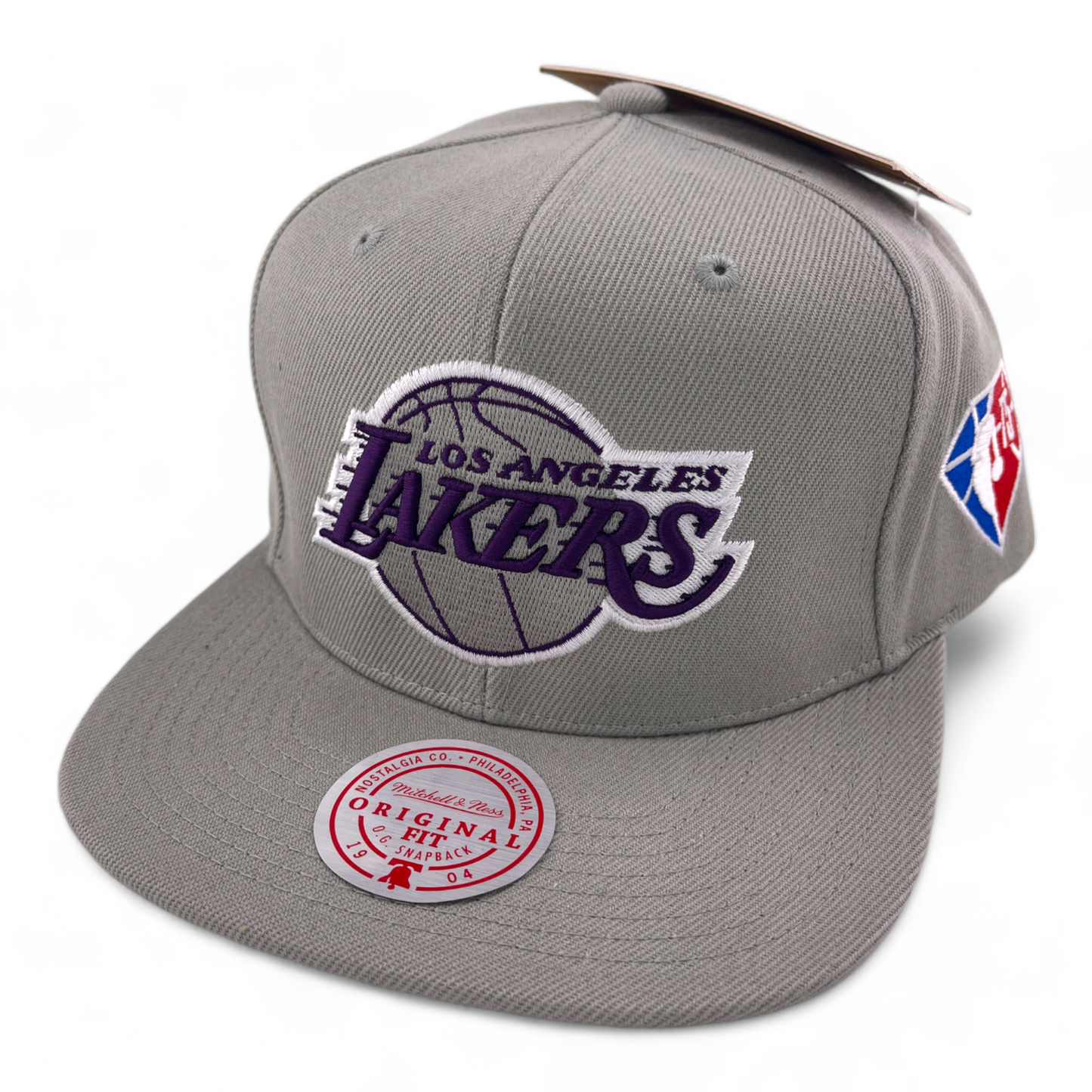 Mitchell & Ness Los Angeles Lakers NBA 75th Silver/Purple Snapback Hat Cap