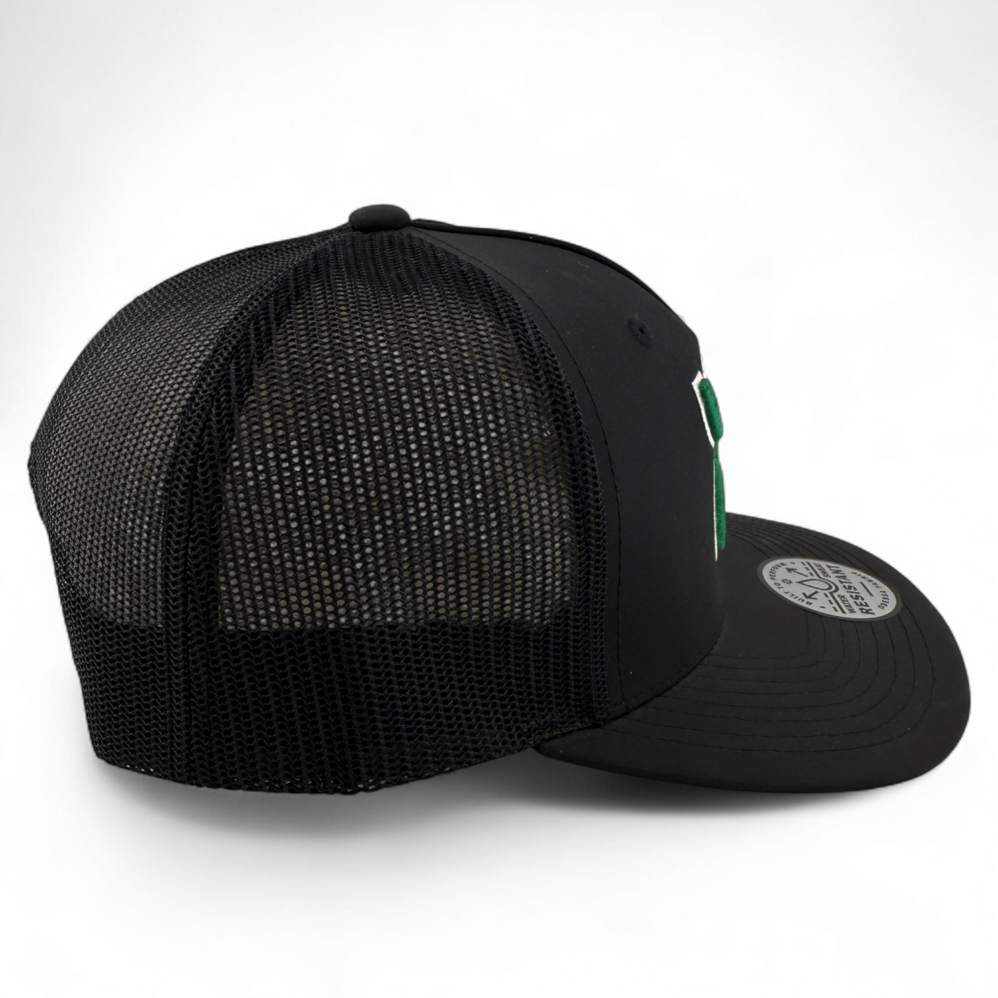 Hooey Boquillas Black Mexico Flag Logo Mesh Back Trucker Adjustable Hat Cap
