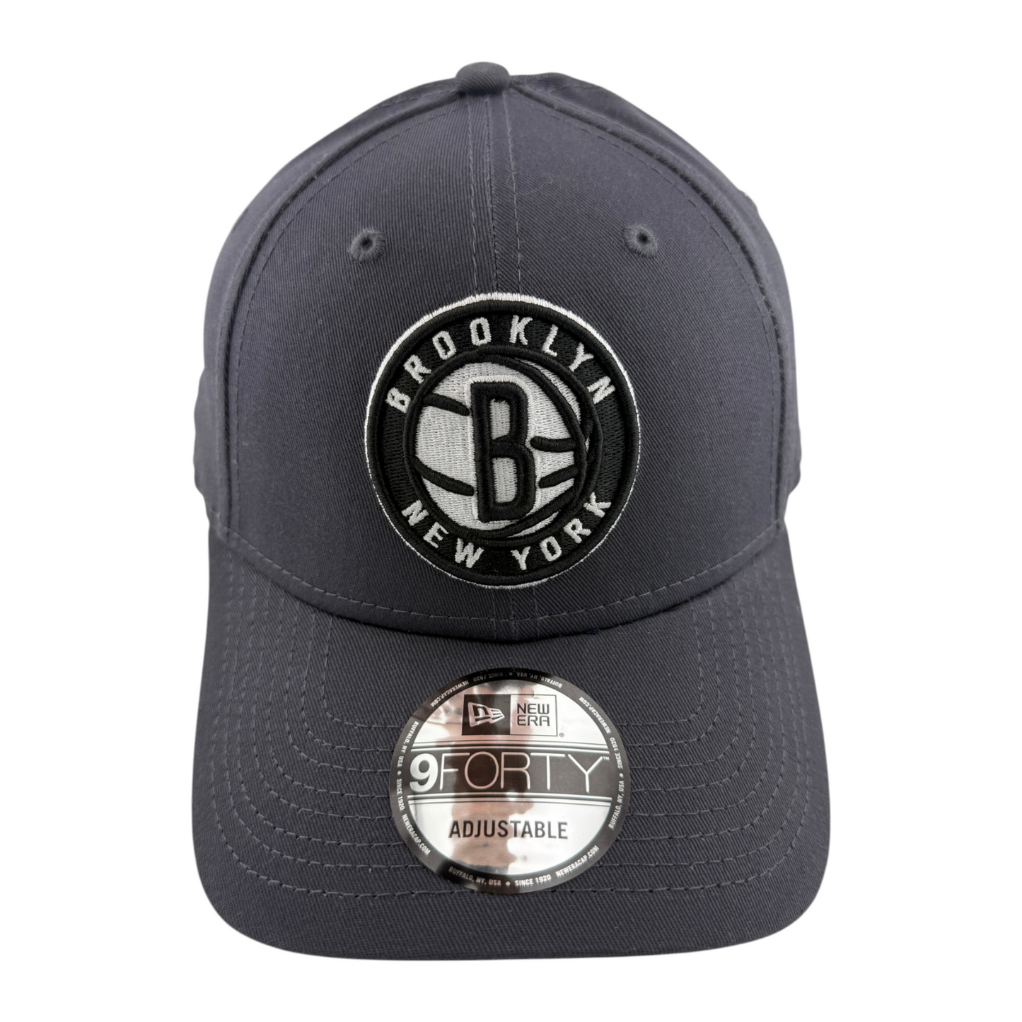 New Era New York Brooklyn Nets NBA Essential Grey 9Forty Adjustable Hat Cap
