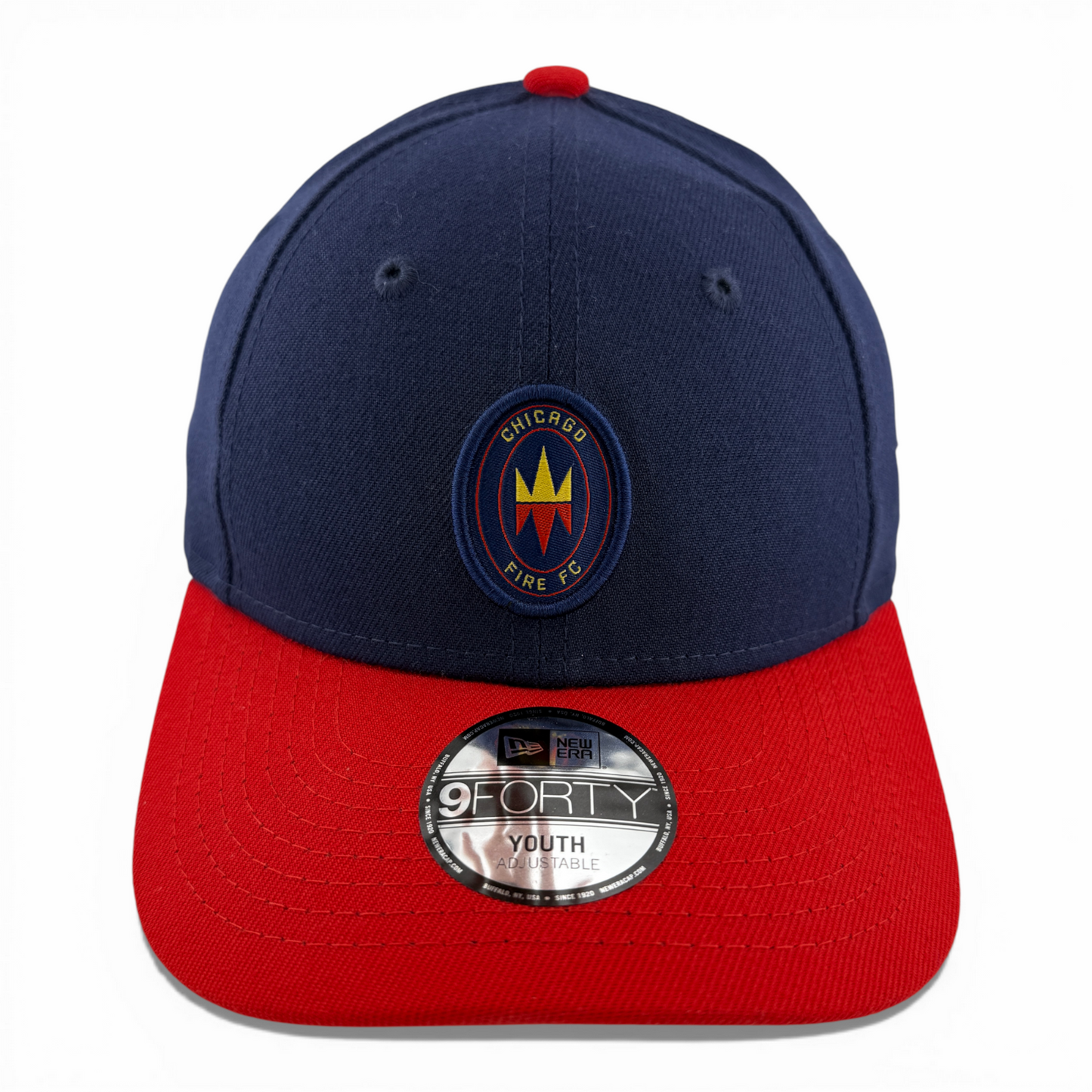 New Era Chicago Fire F.C. MLS Navy/Red 9Forty Adjustable Hat Cap Youth Kids