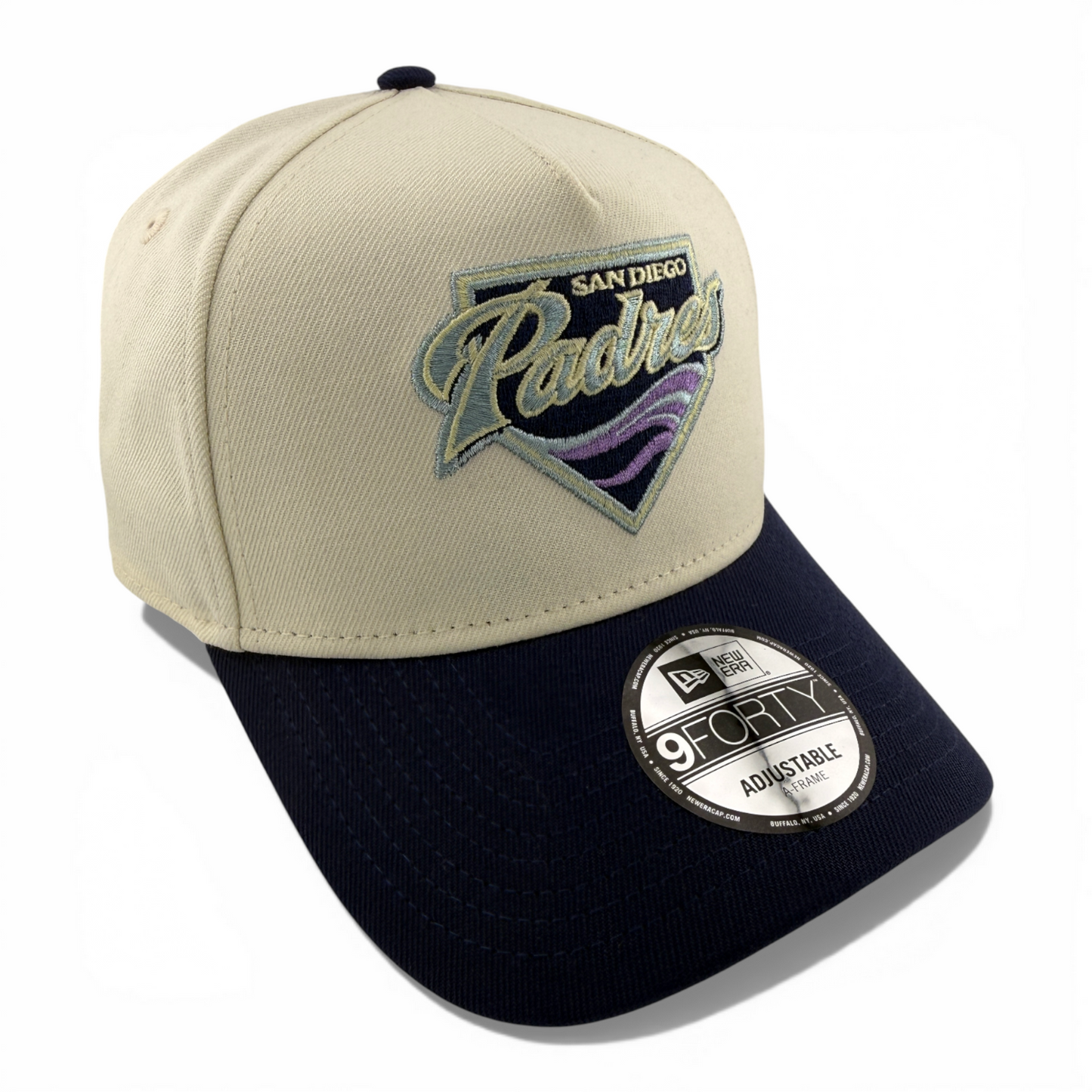 New Era San Diego Padres MLB Cream Glitter A-Frame 9Forty Snapback Adjustable