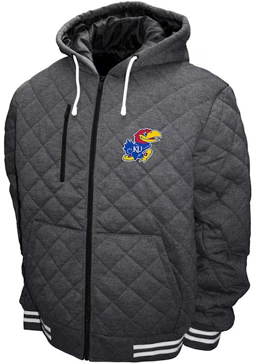 Franchise Club University of Kansas Jayhawks Diamond Quilt Hooded Jacket 3XL