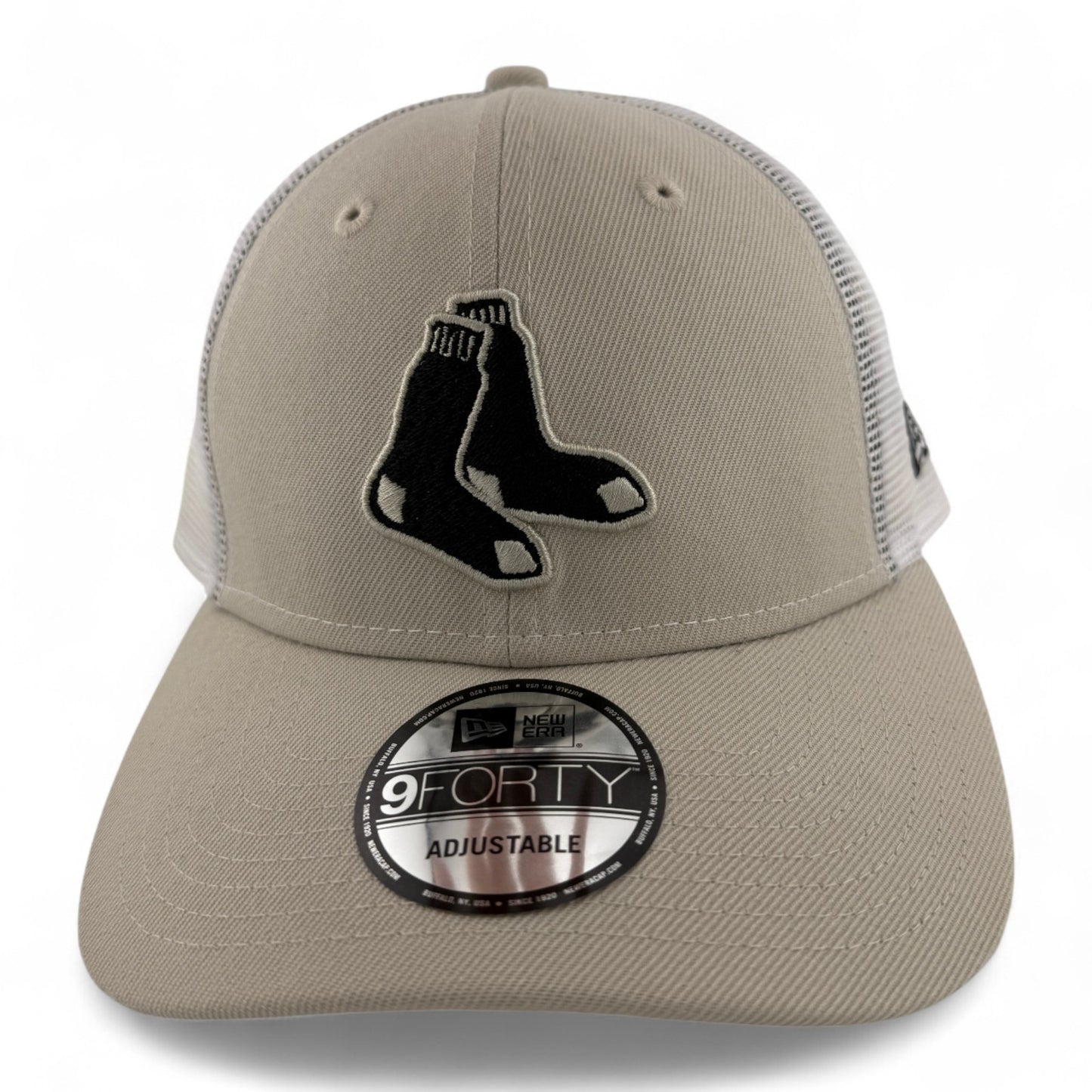 New Era Boston Red Sox MLB Stone Mesh Back Trucker 9Forty Snapback Adjustable