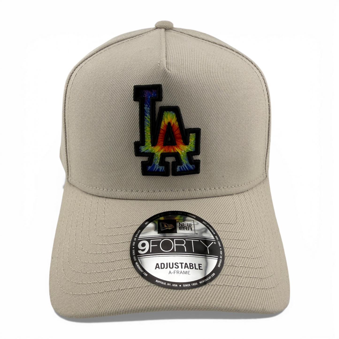 New Era Los Angeles Dodgers Stone Tie Dye A-Frame 9Forty Snapback Adjustable Hat