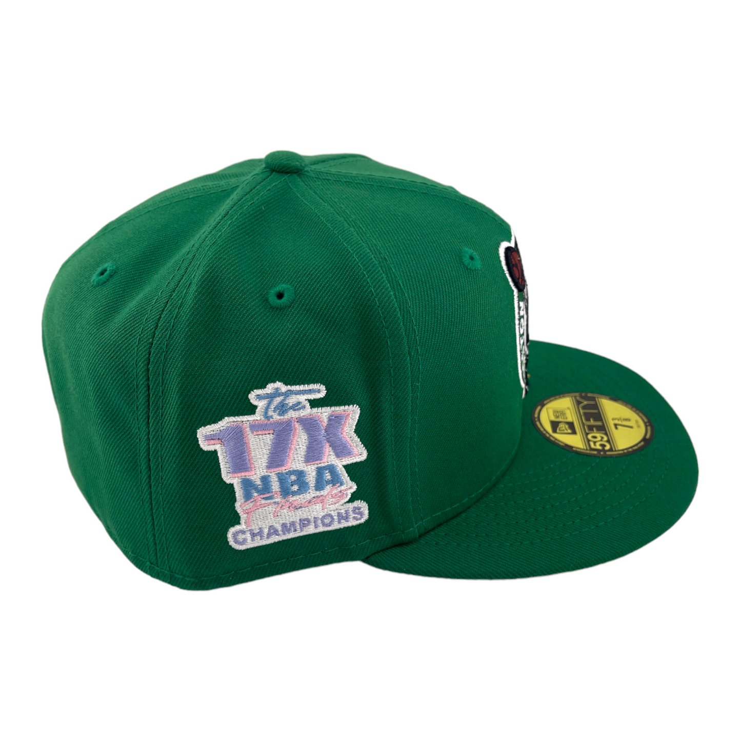 New Era Boston Celtics 17x Champions Patch Green/Purple UV 59Fifty Fitted Hat