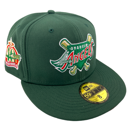 New Era Anaheim Angels 40th Season Side Patch Tinsel Pack Green/Red 59FIFTY Hat