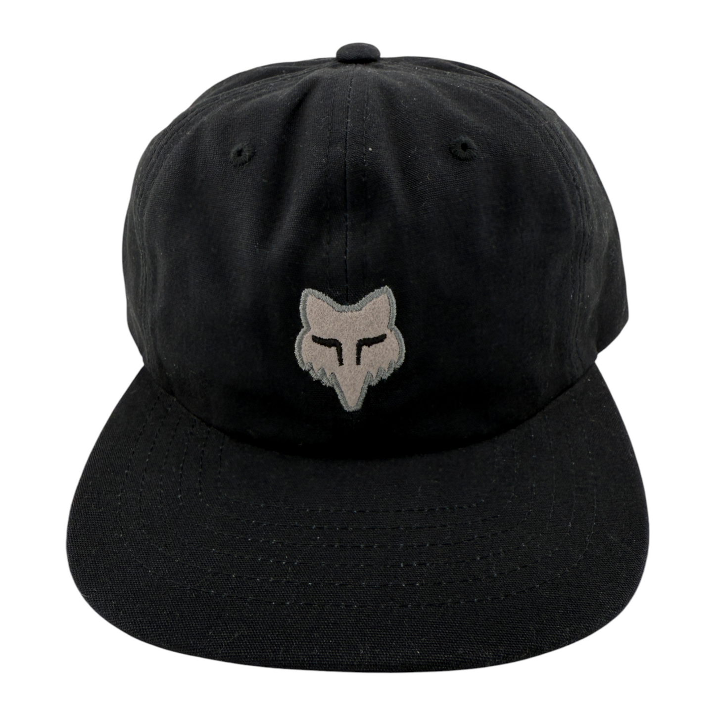 Fox Racing Alfresco Retro Fox Head Logo Black Adjustable Hat Cap