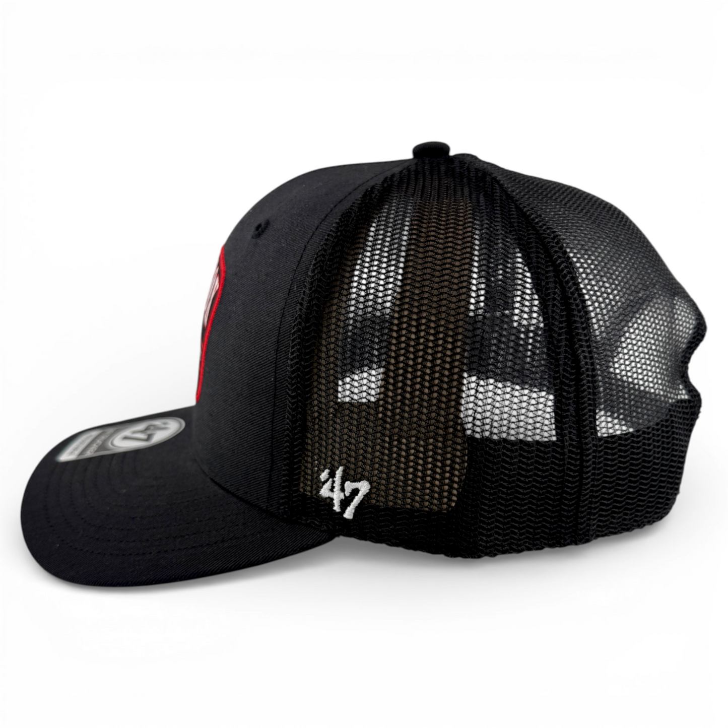 '47 Brand Worcester WooSox MiLB Black Squad Mesh Trucker Snapback Adjustable Hat