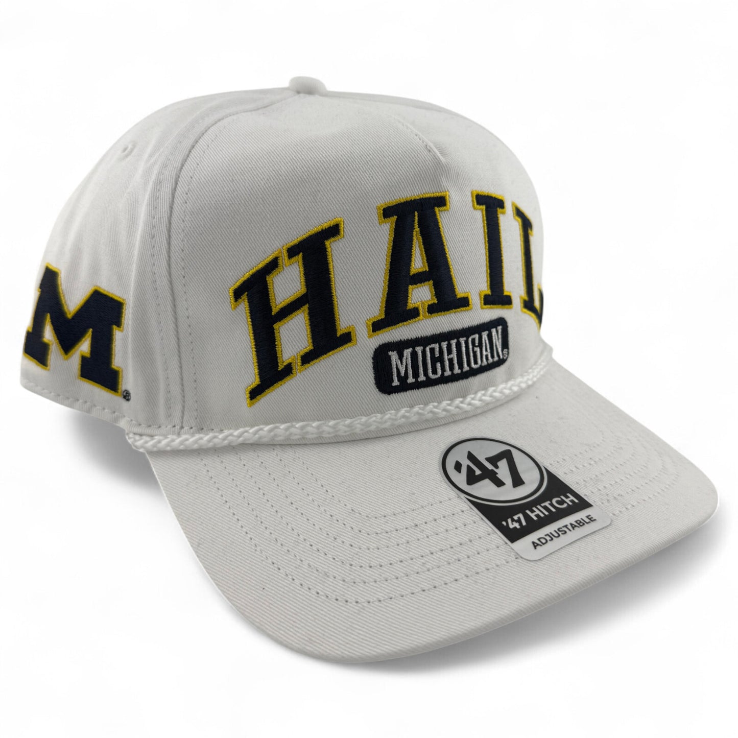 47' Brand University of Michigan NCAA Hail Rope A-Frame Hitch Adjustable Hat