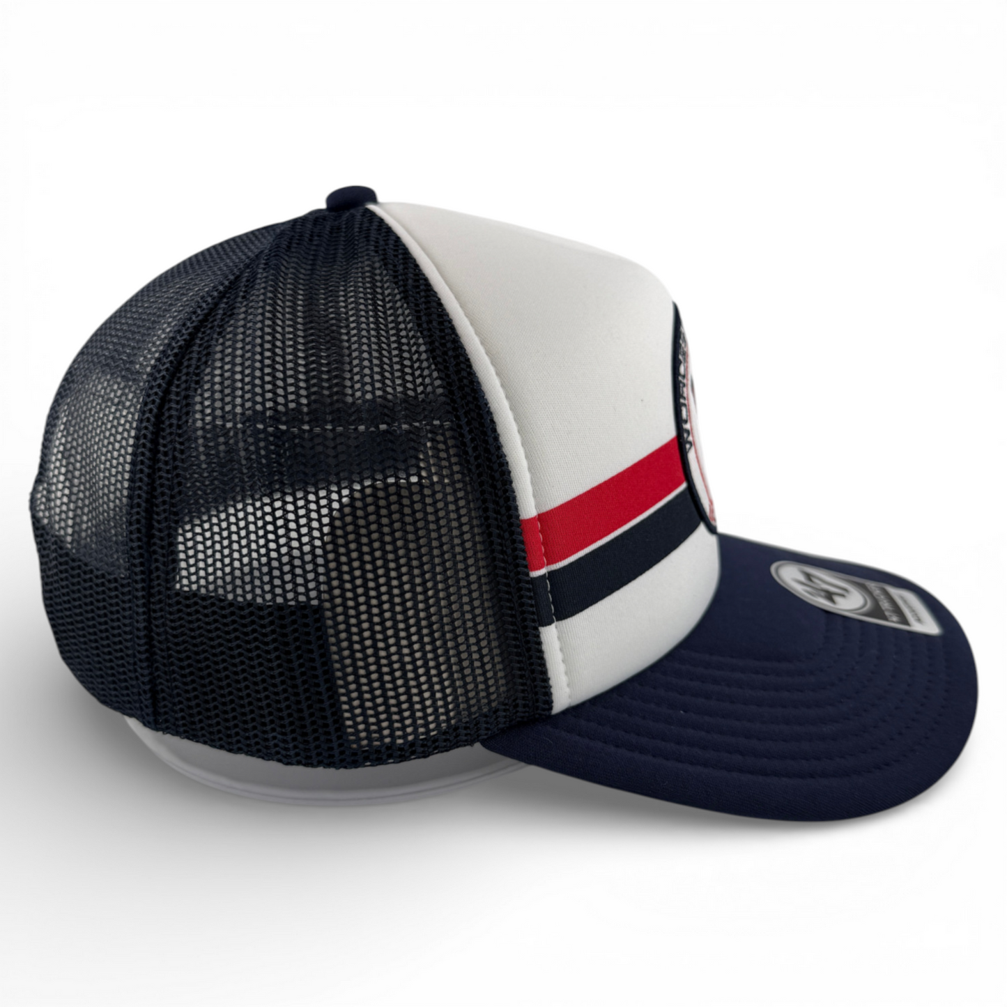 '47 Brand Worcester Red Sox WooSox Wax Pack Foam Trucker Snapback Adjustable Hat