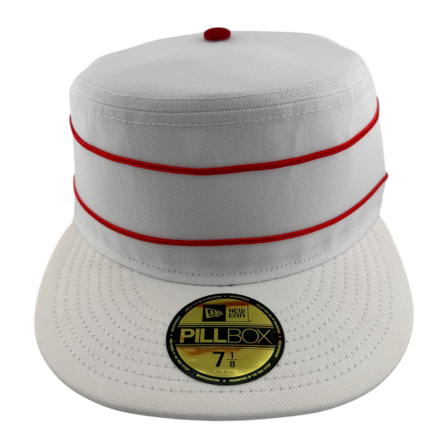 New Era Worcester WooSox Ruby Legs MiLB White/Red Pillbox 59Fifty Fitted Hat Cap