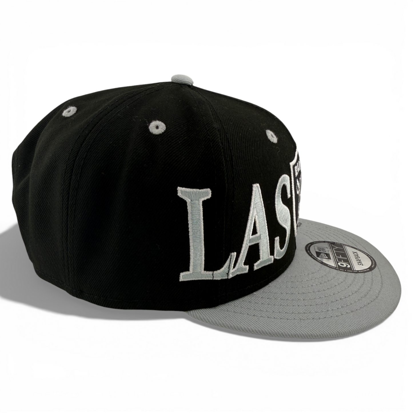 New Era Las Vegas Raiders NFL Script Stack Logo 9Fifty Snapback Adjustable Hat