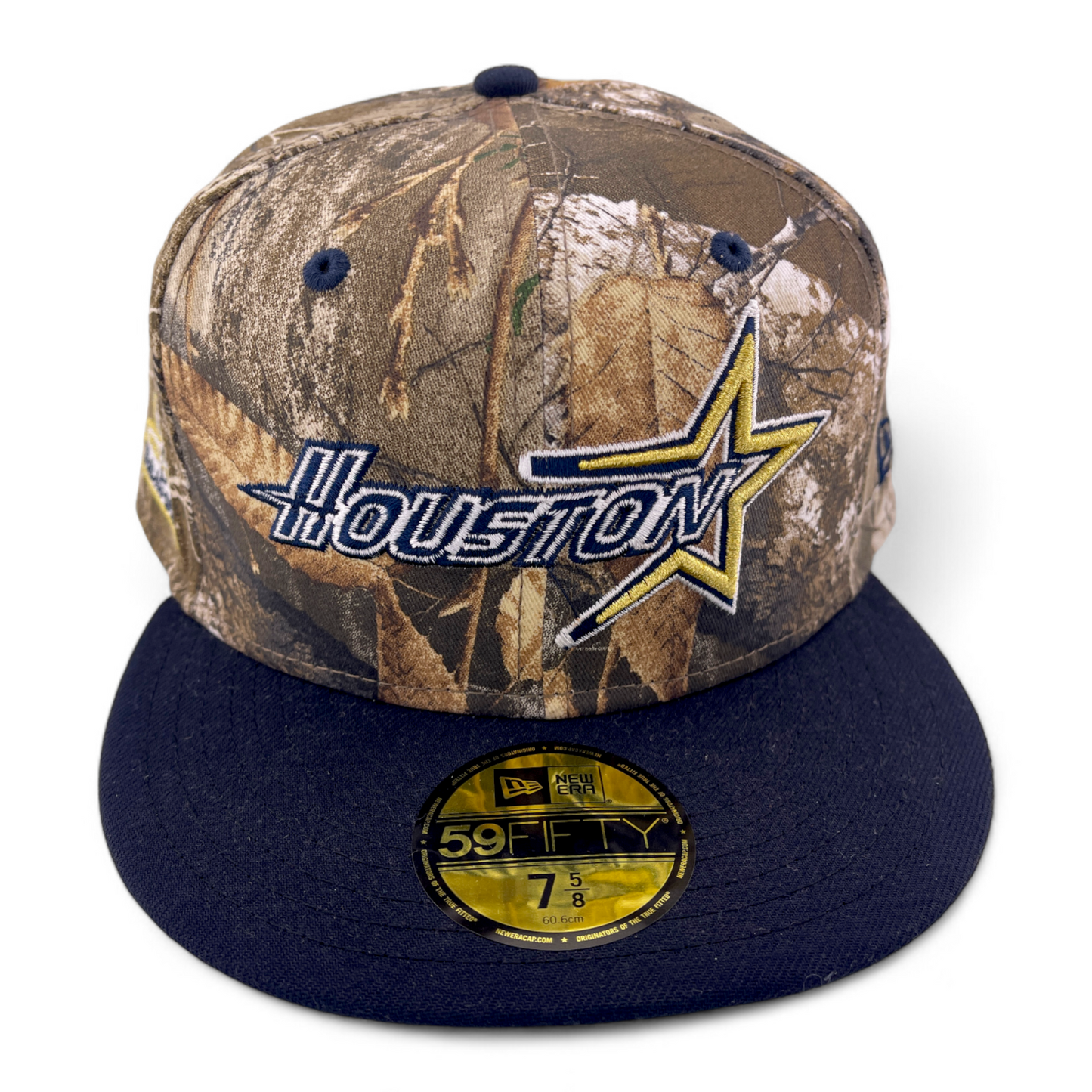 New Era Houston Astros MLB Real Tree Camouflage 35 Year Patch 59FIFTY Fitted Hat