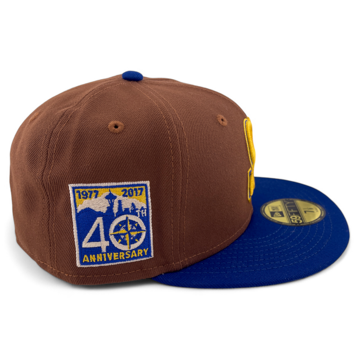 New Era Seattle Mariners MLB Harvest Pack 40th Patch Tan 59FIFTY Fitted Hat Cap