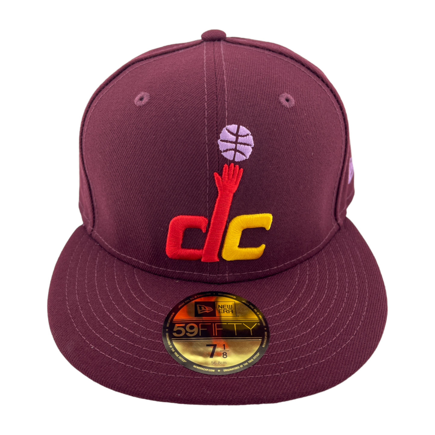 New Era DC Washington Wizards Alt Logo Maroon Purple UV NBA 59Fifty Fitted Hat Cap