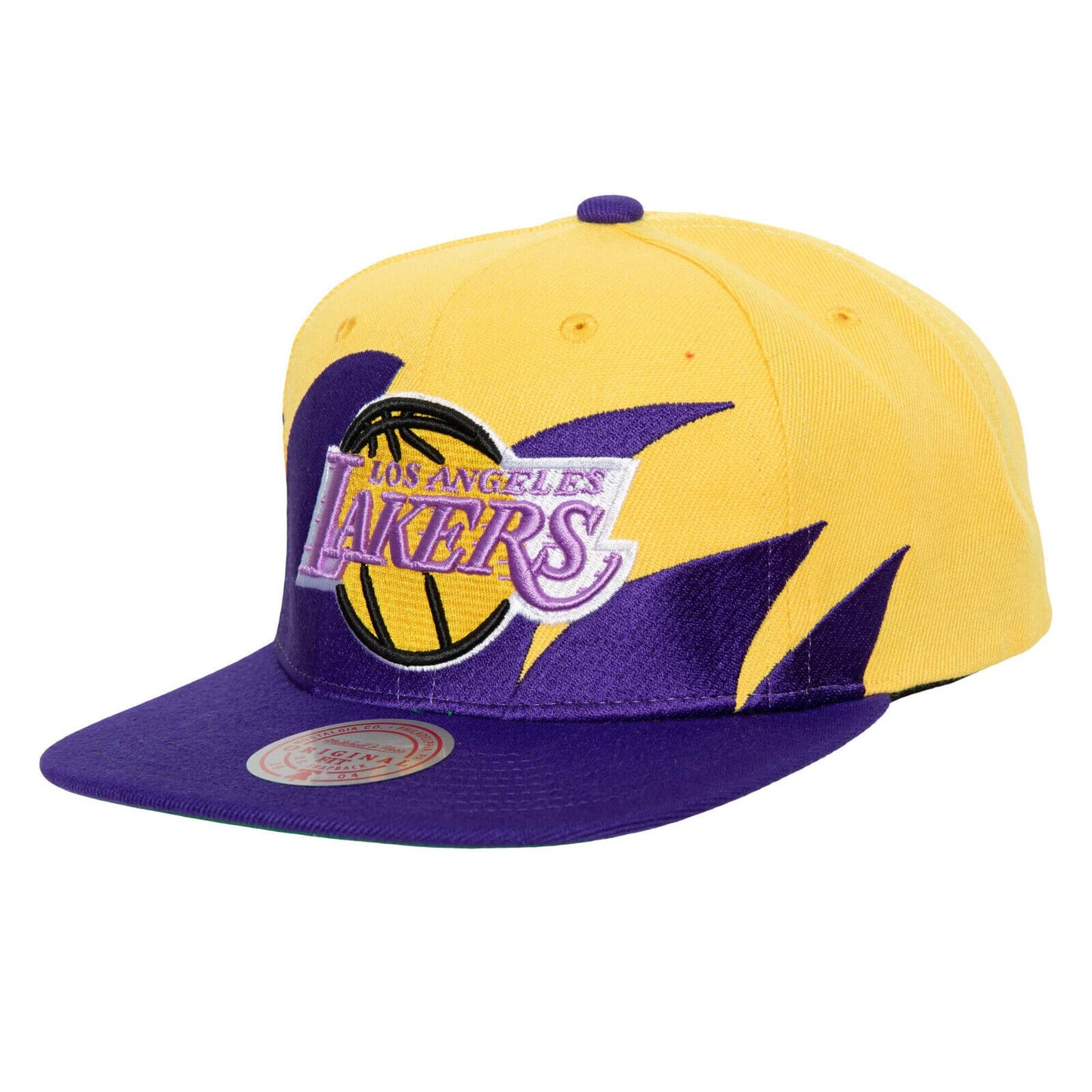 Mitchell & Ness Los Angeles Lakers NBA Sharktooth HWC Yellow/Purple Snapback Hat