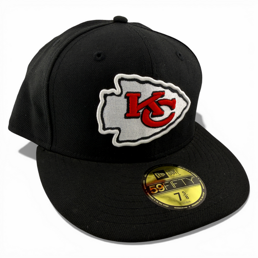 New Era Kansas City Chiefs NFL Team Classic Black Logo 59Fifty Fitted Hat Cap