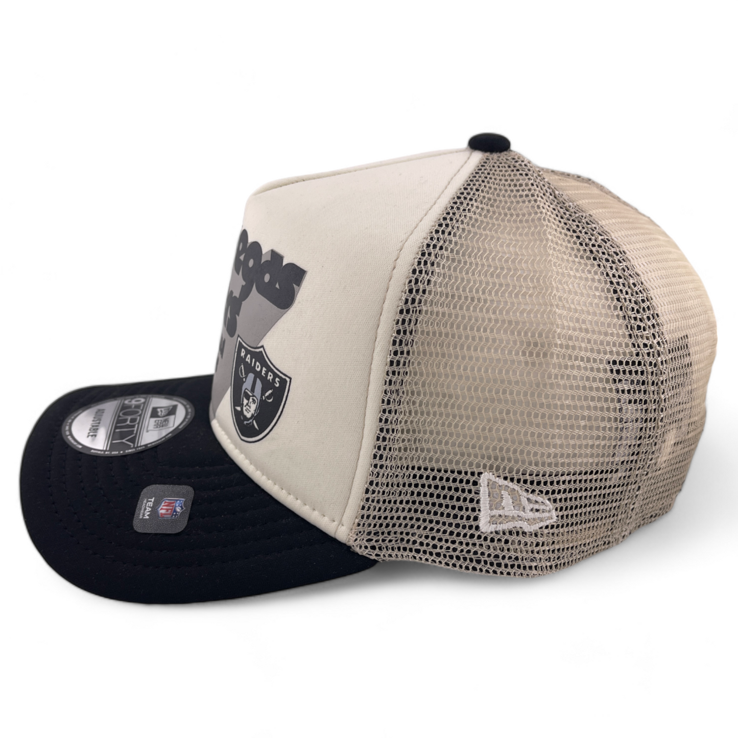 New Era Las Vegas Raiders NFL Champ 9Forty A-Frame Snapback Mesh Back Hat Cap