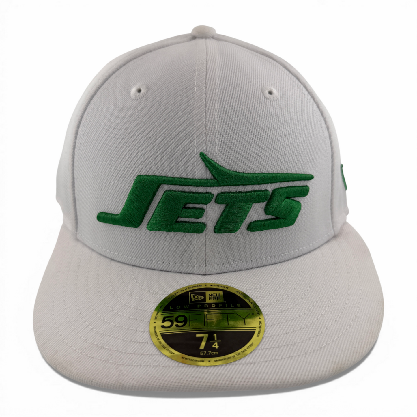 New Era New York Jets NFL Team Classic White 59Fifty Low Profile Fitted Hat Cap