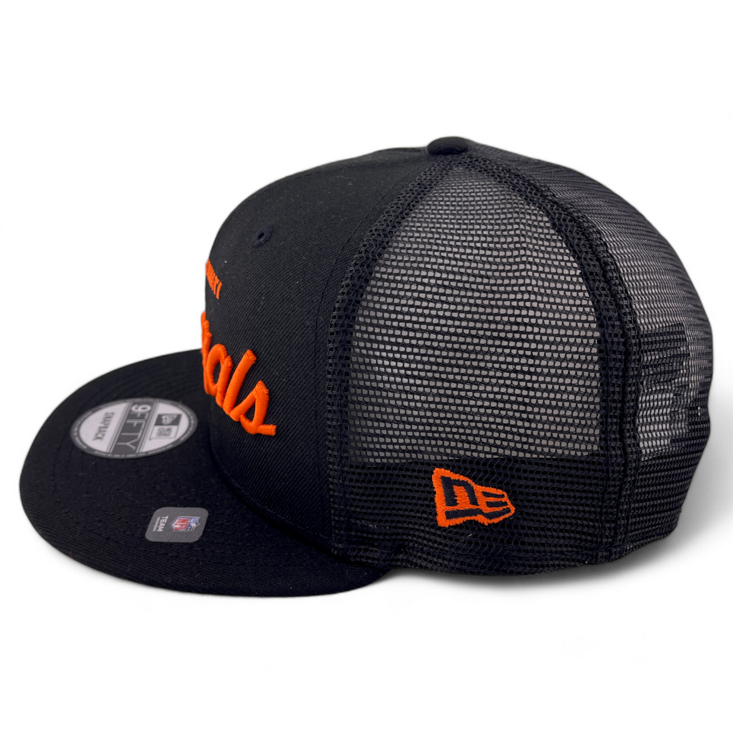 ~NEW DROP~ New Era Cincinnati Bengals NFL Script Logo 9FIFTY Mesh Back Snapback Hat Cap