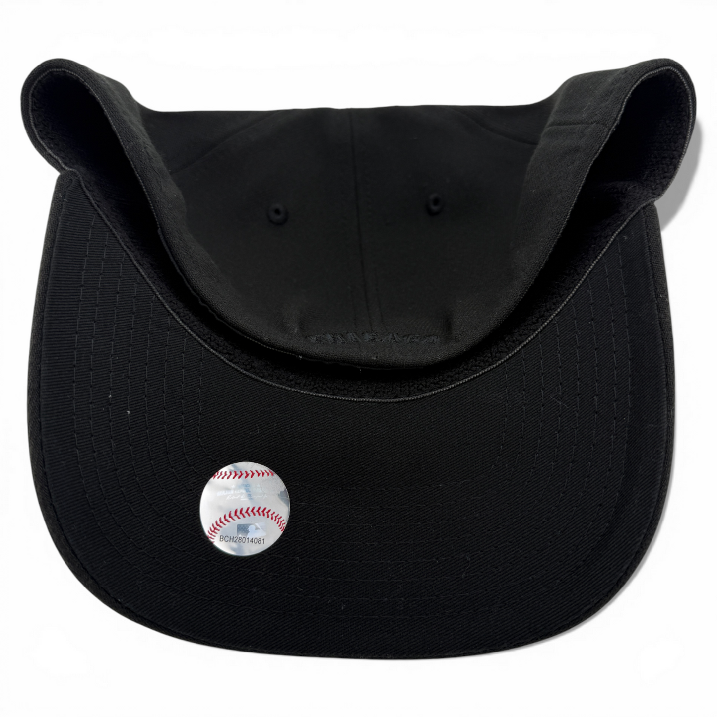 New Era Chicago Cubs MLB All Blackout Blacked Out Logo 39Thirty Flex Fit Hat Cap