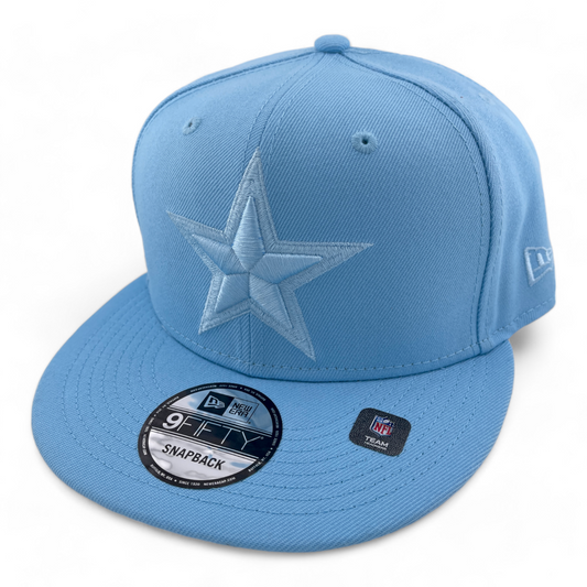 New Era Dallas Cowboys NFL All Teal Blue Logo Color Pack 9Fifty Snapback Hat Cap