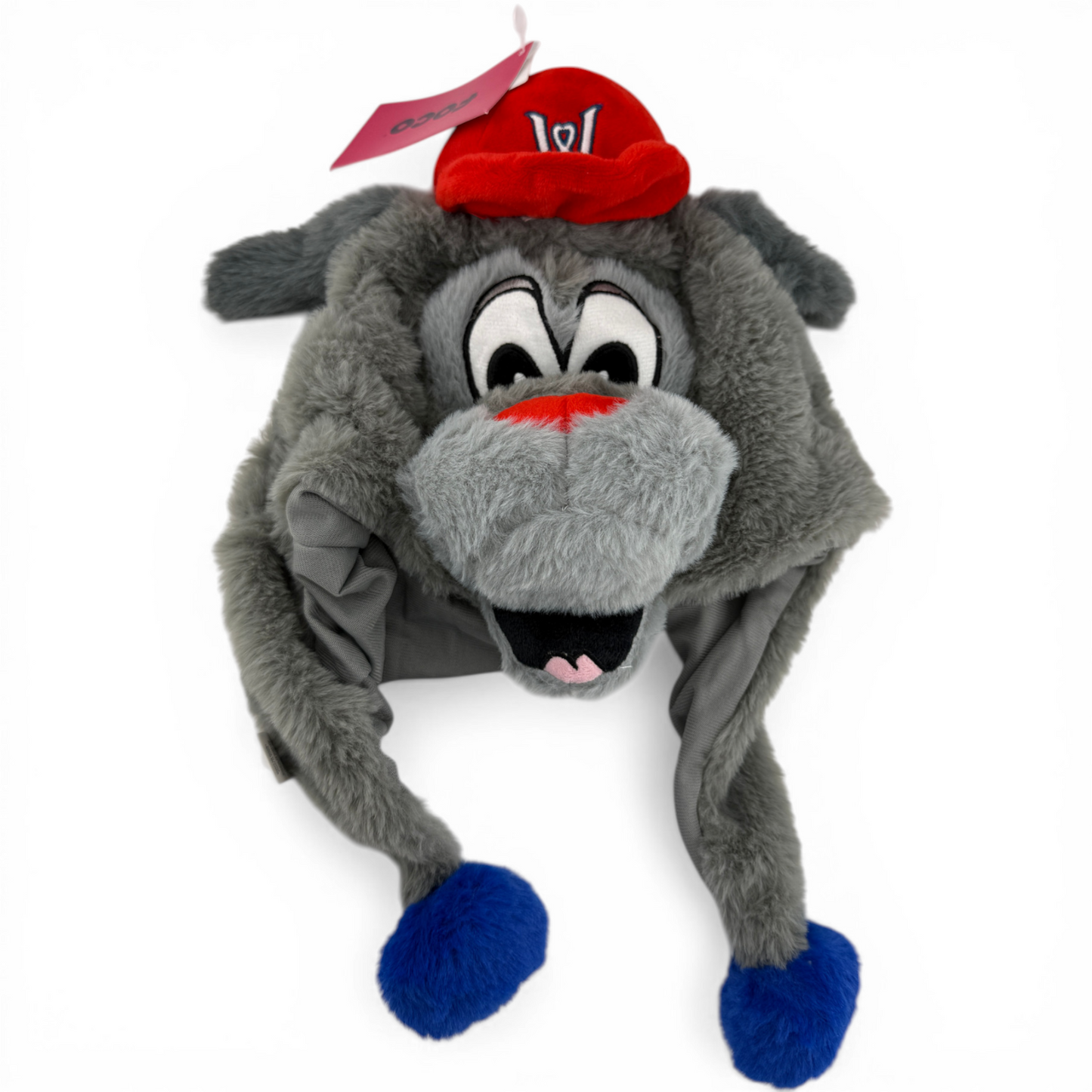 FOCO Worcester Red Sox WooSox Woofster Plush Dog Mascot Trapper Beanie Hat ADULT