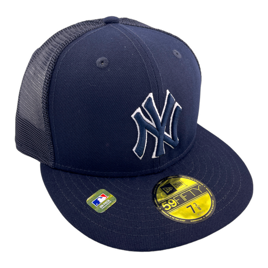 New Era New York Yankees Batting Practice Mesh Back Blue 59FIFTY Fitted Hat Cap