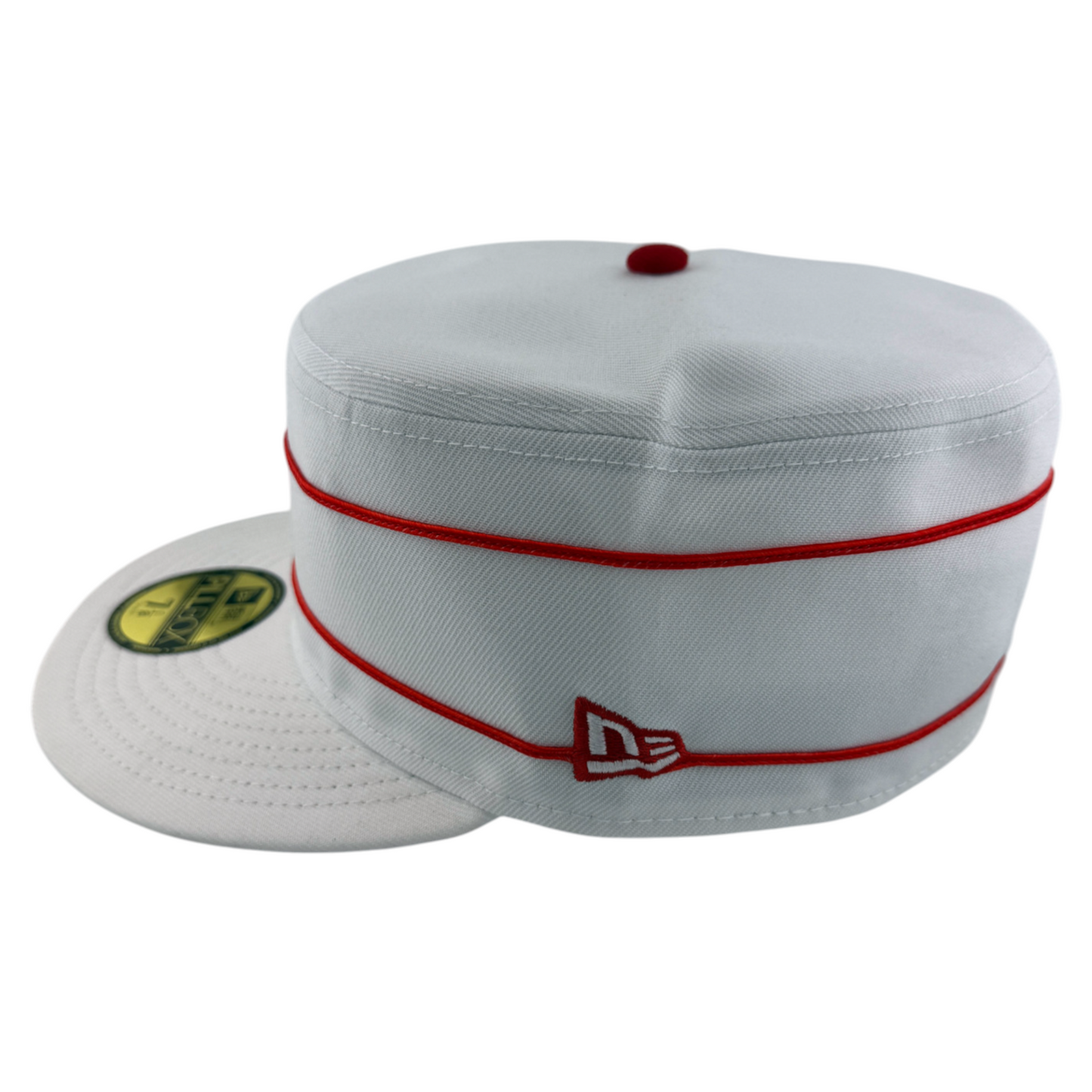 New Era Worcester WooSox Ruby Legs MiLB White/Red Pillbox 59Fifty Fitted Hat Cap