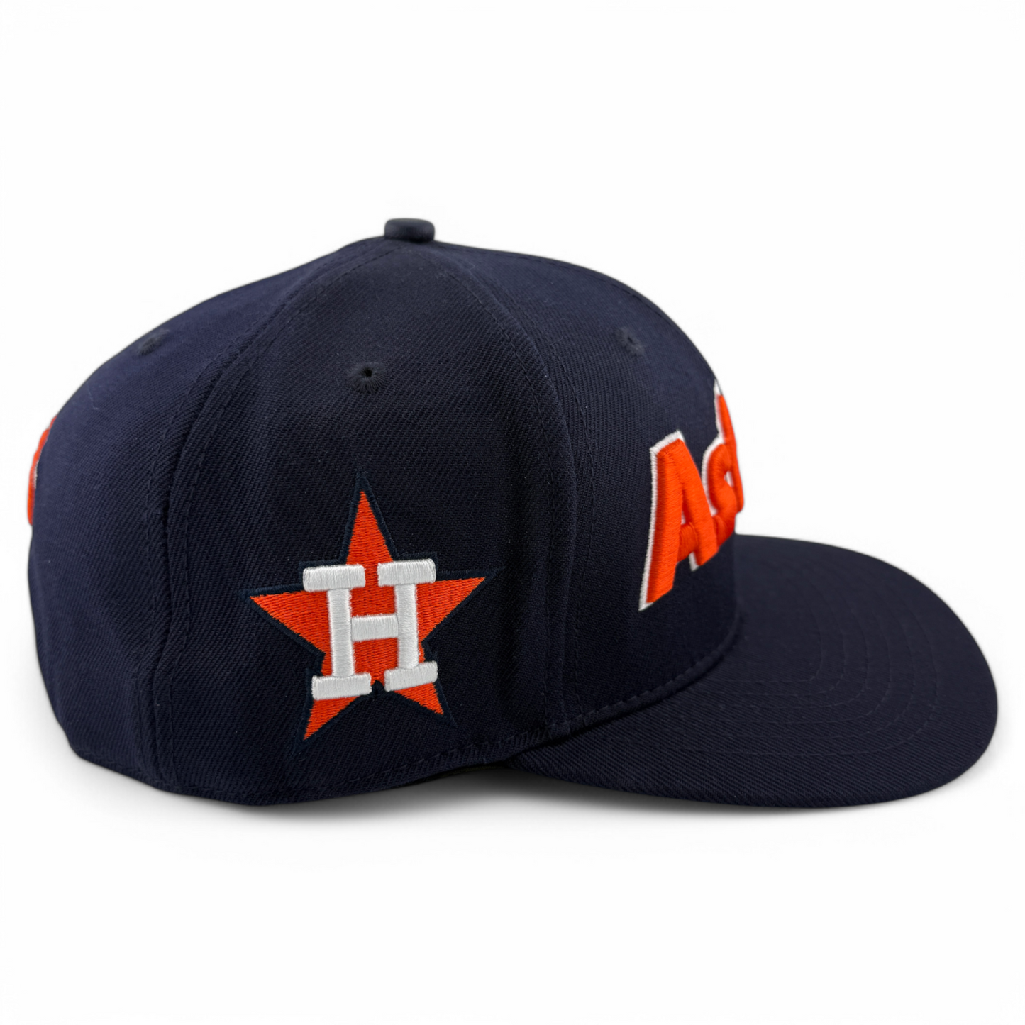 Pro Standard Houston Astros Side Patch Navy/Orange Adjustable Snapback Hat Cap
