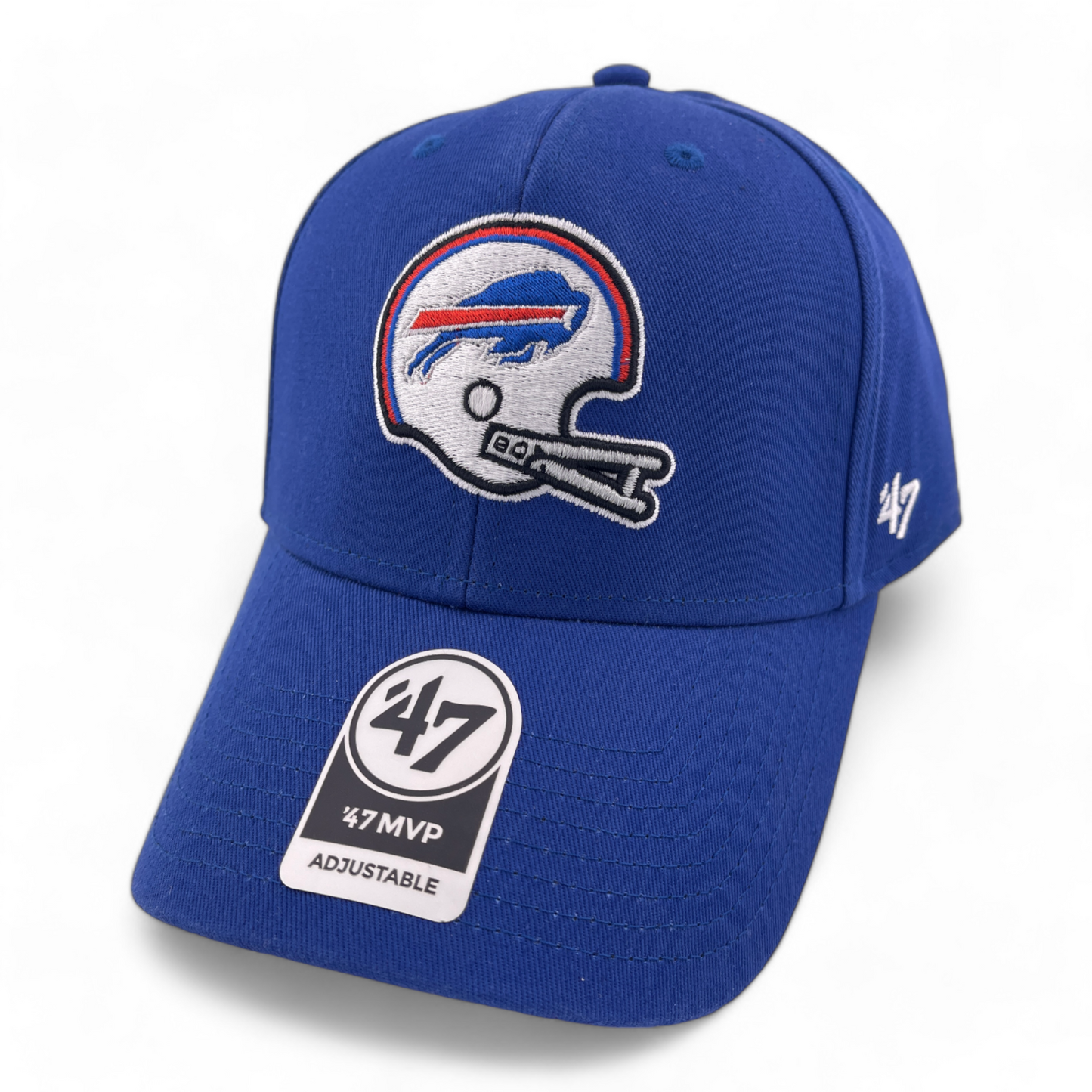 '47 Brand Buffalo Bills NFL Blue Helmet Logo MVP Adjustable Hat Cap