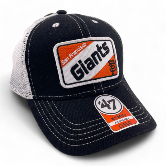 `47 Brand San Francisco Giants Woodlawn MVP Adjustable Mesh Hat Cap KIDS Youth