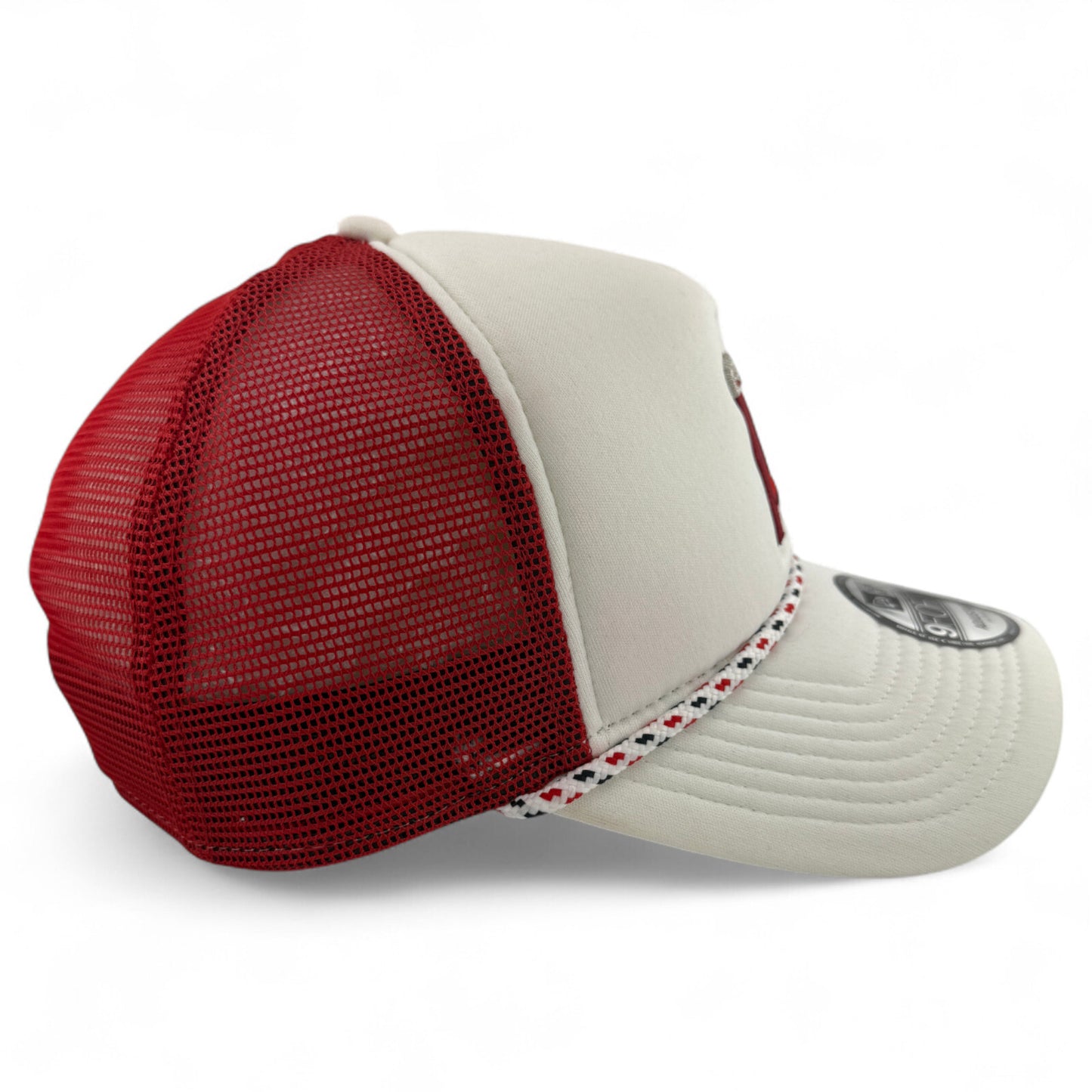 New Era Los Angeles Angels Rope A-Frame Trucker 9FORTY Adjustable Snapback Hat