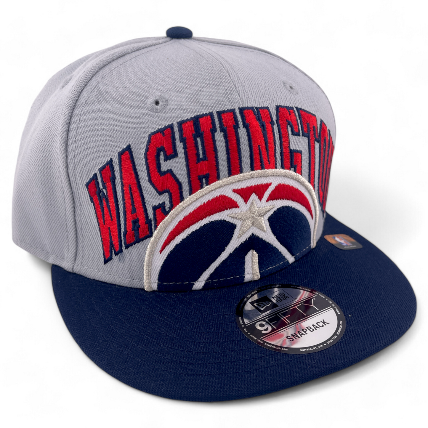 New Era Washington Wizards NBA 2023 Tip-Off Grey Logo 9Fifty Snapback Hat Cap