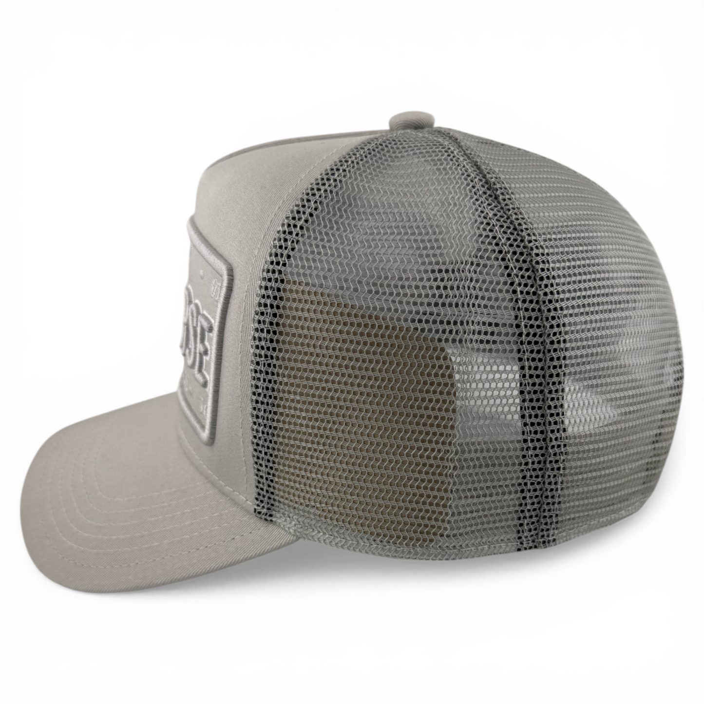 Christian Rose Iconic II London Plate Rose Grey Trucker Mesh Back Adjustable Hat