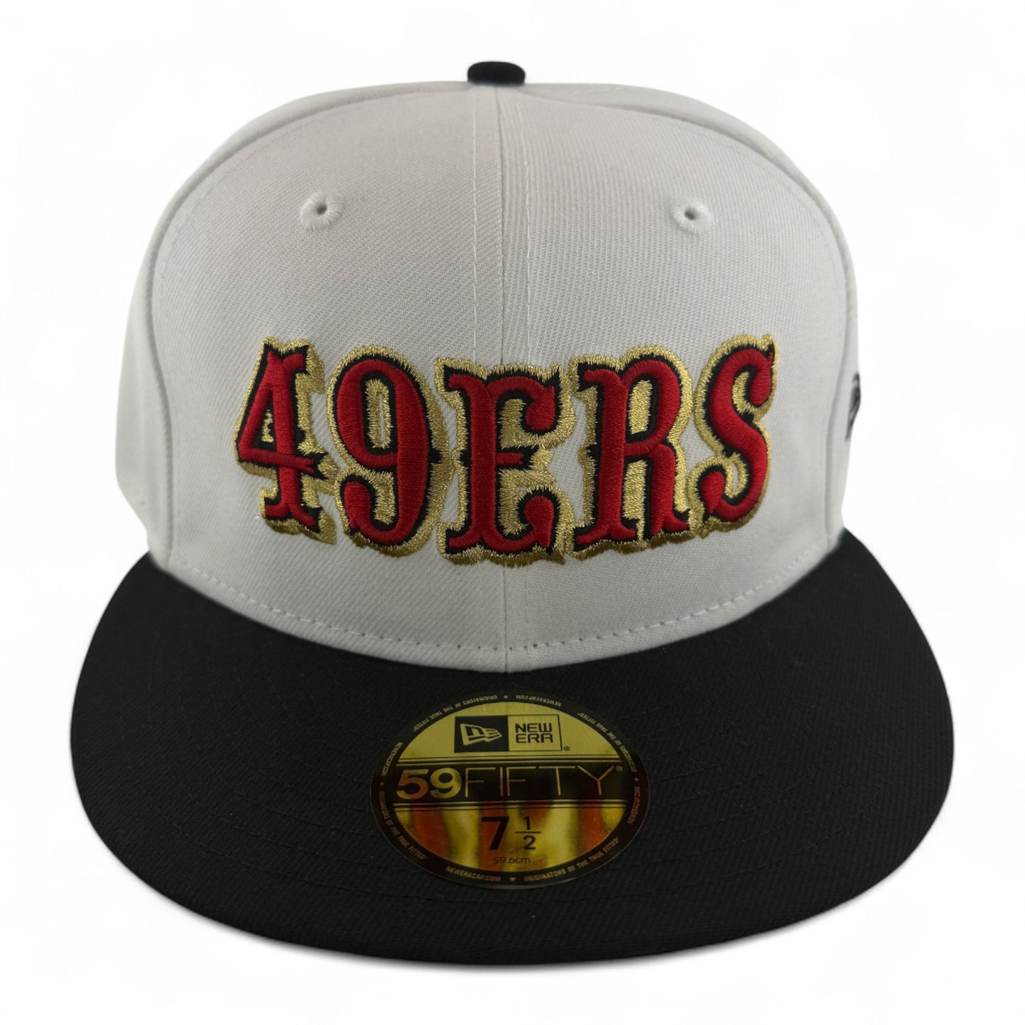 New Era San Francisco 49ers NFL 2 Tone Glitter Script Logo 59FIFTY Fitted Hat