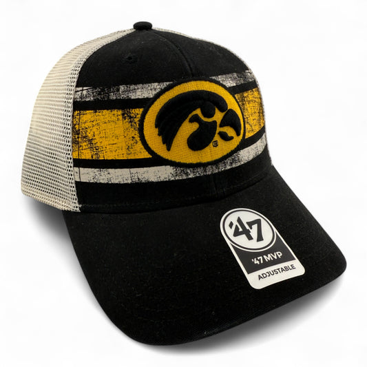 '47 Brand University of Iowa Hawkeyes NCAA MVP Mesh Adjustable Snapback Hat Cap