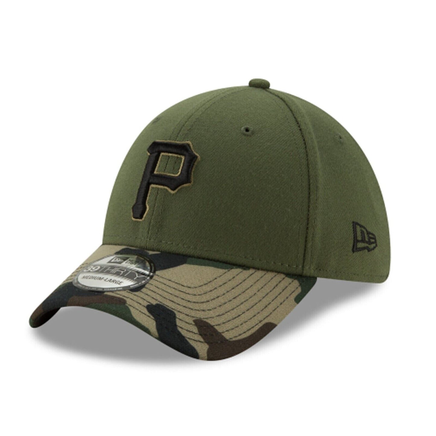 New Era Pittsburgh Pirates Team Classic Camo 39THIRTY Flex Fit Hat Cap