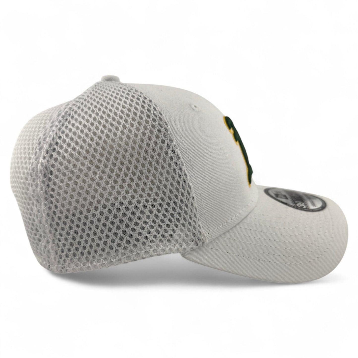 New Era Oakland Athletics A's MLB White Neo Mesh 39Thirty Stretch Fit Hat Cap