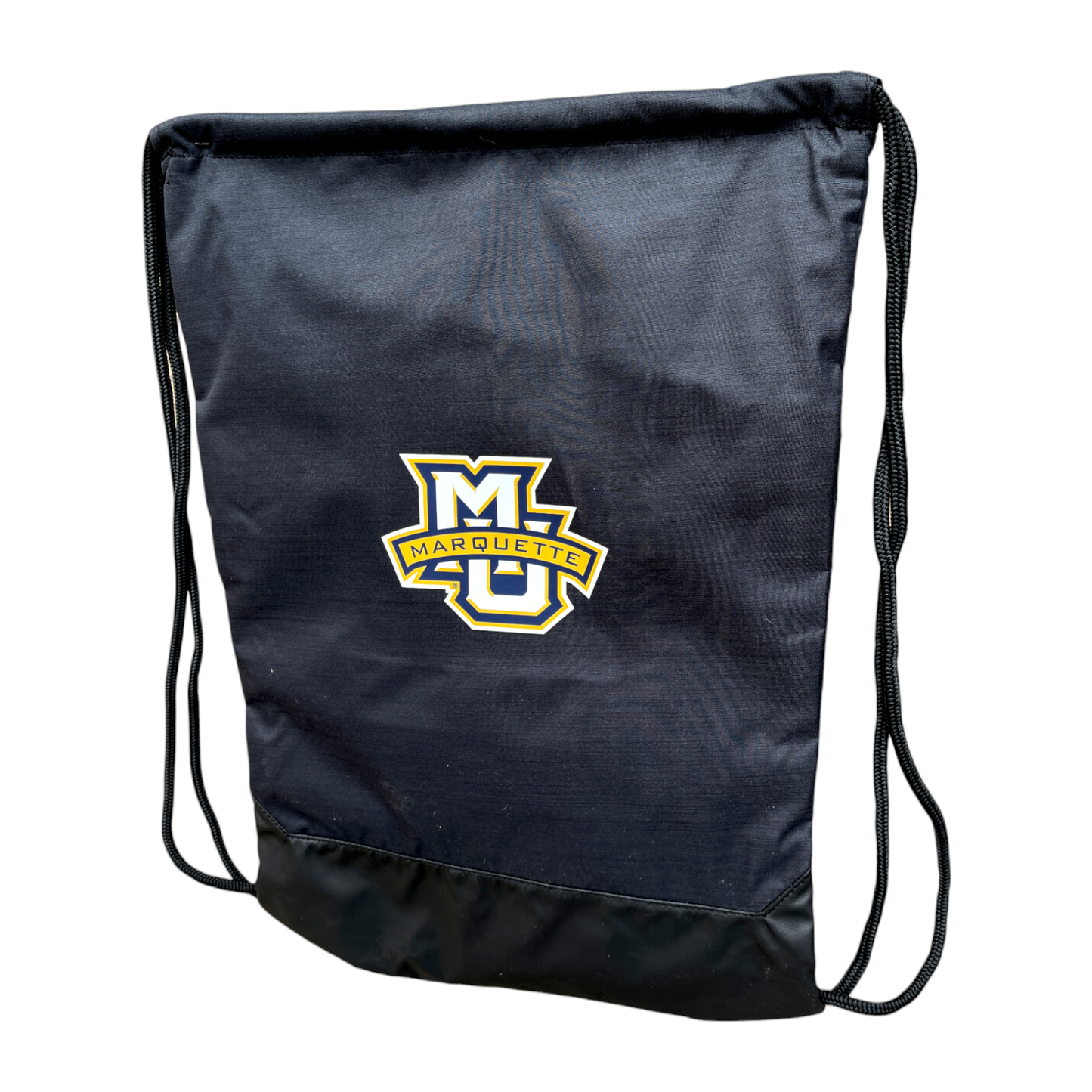 Nike Marquette University Golden Eagles Logo 20x14 Black Drawstring Bag Gymbag