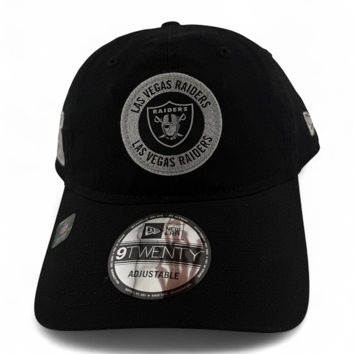 New Era Las Vegas Raiders NFL 2024 Sideline AFC Patch 9Twenty Adjustable Hat Cap