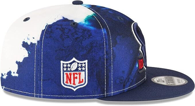 New Era Houston Texans 2022 Sideline NFL Ink Dye Blue 9FIFTY Snapback Hat Cap