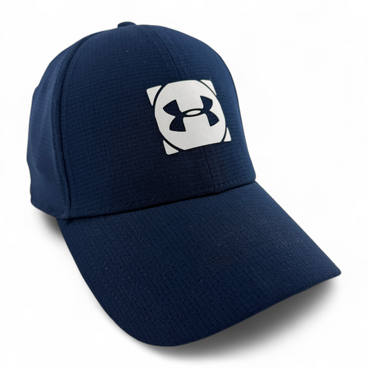 Under Armour Golf Armourvent Circle/Square Logo Patch Navy Blue Flex Fit Hat Cap