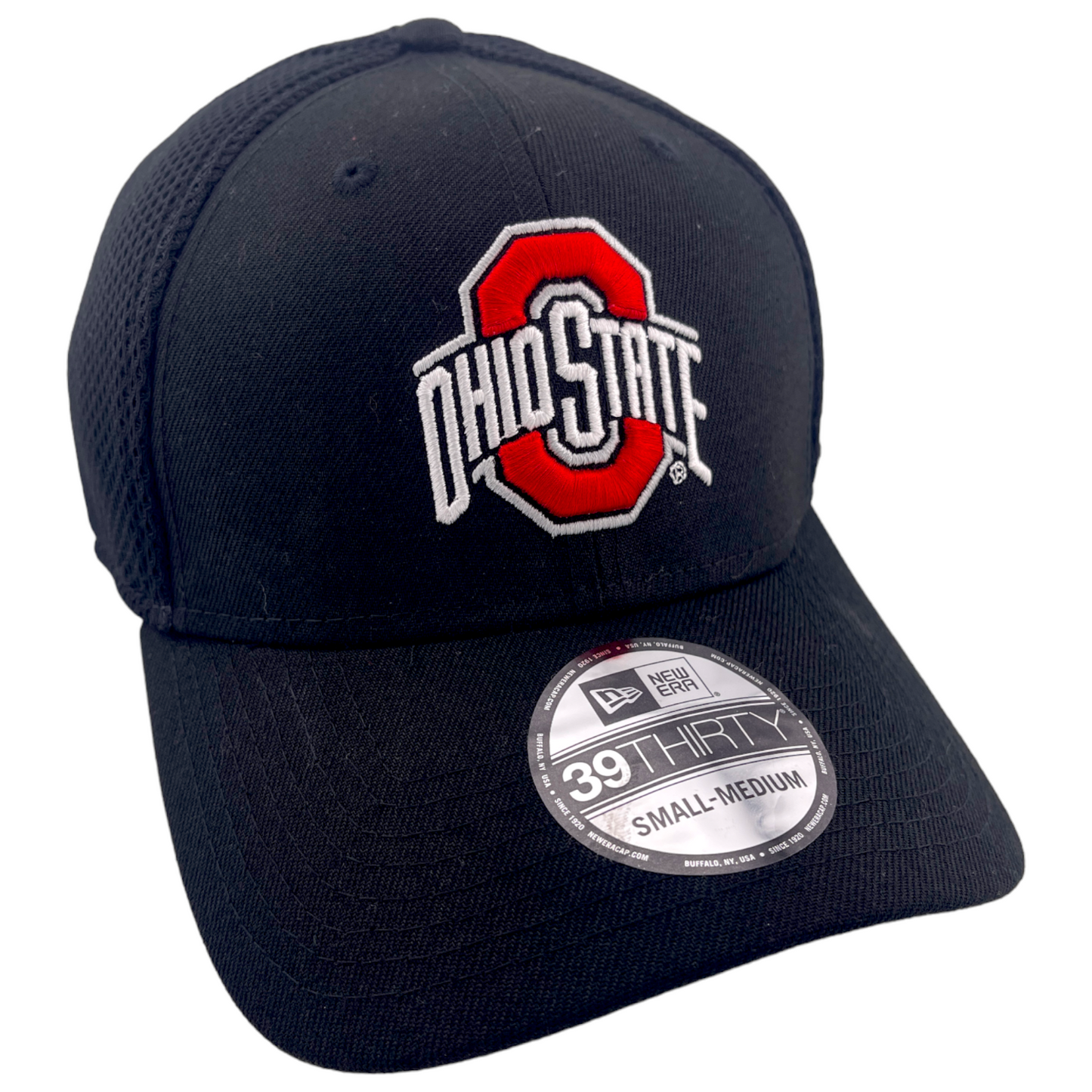 New Era Ohio State University Buckeyes Black Neo Mesh 39THIRTY Flex Fit Hat Cap