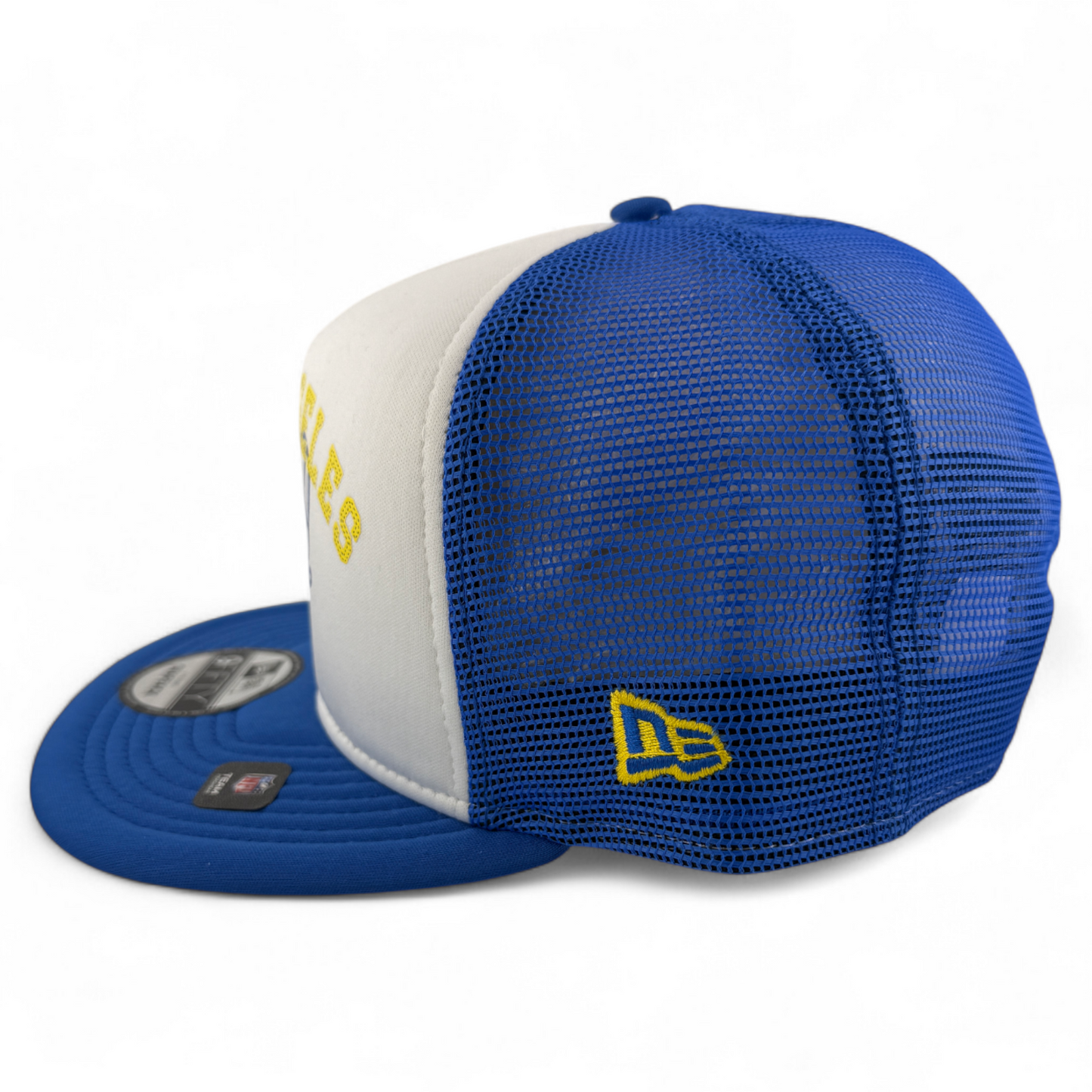 New Era Los Angeles Rams NFL Foam Trucker Mesh Back A-Frame 9Fifty Snapback Hat